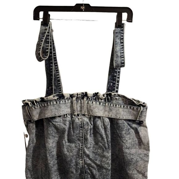 Fashion To Figure NWT Paperbag Stonewash Overall Suspender Pants Size 20 - Picture 9 of 10